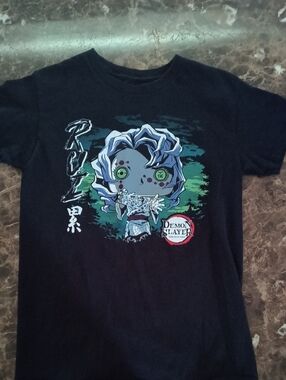 Funko Black Kids Graphic Tee with Green and Teal Character Art